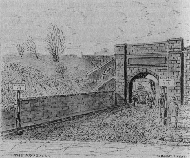 Drawing of aqueduct in Preston