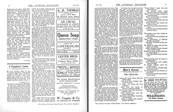 Two pages of Catholic Magazine of Tasmania 1919