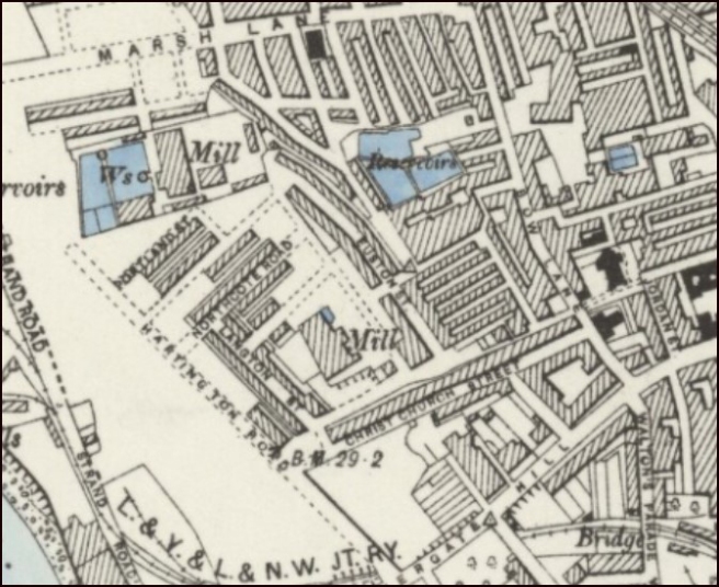 Plan of Stand Prick fields area in 1890s Preston