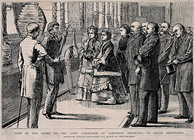 John Tyndall demonstrating a fog-horn to Queen Victoria